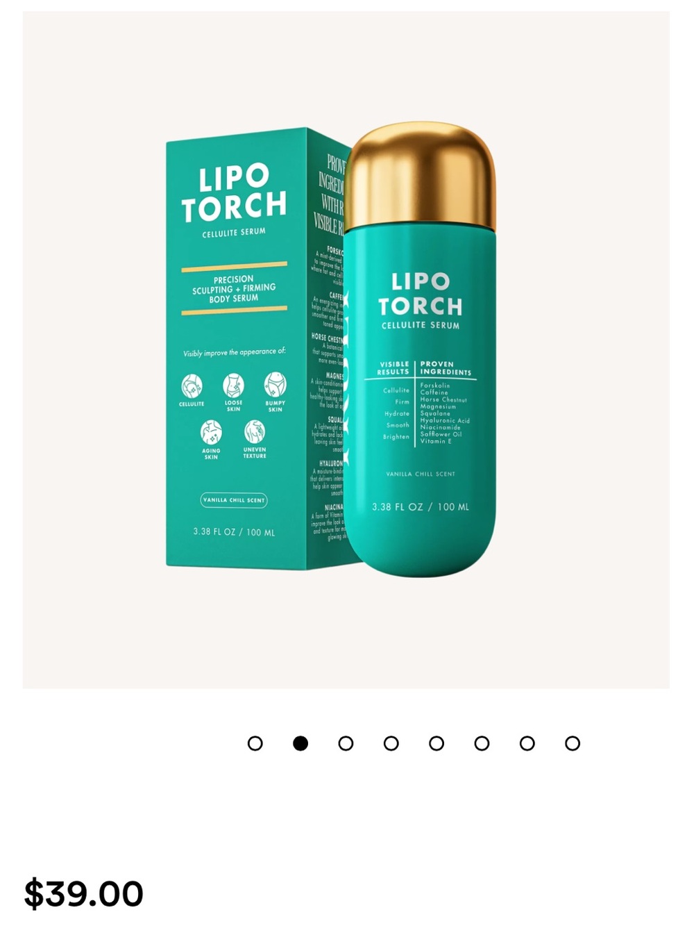 Cellulite Serum - Sculpting Body Serum in Teal & Gold